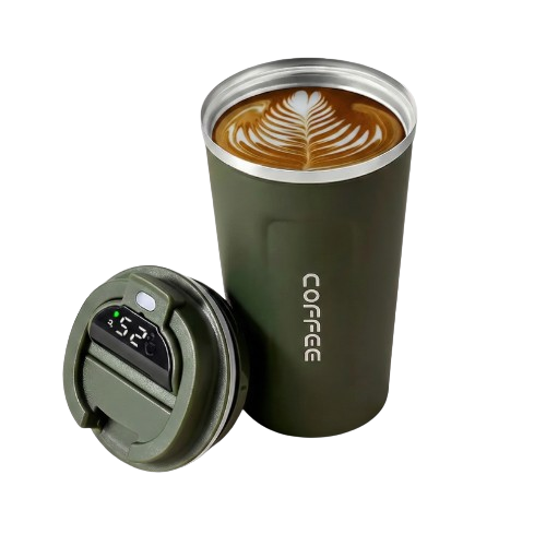 Copo Térmico com Display LED de Temperatura Antivazamento - 510ml