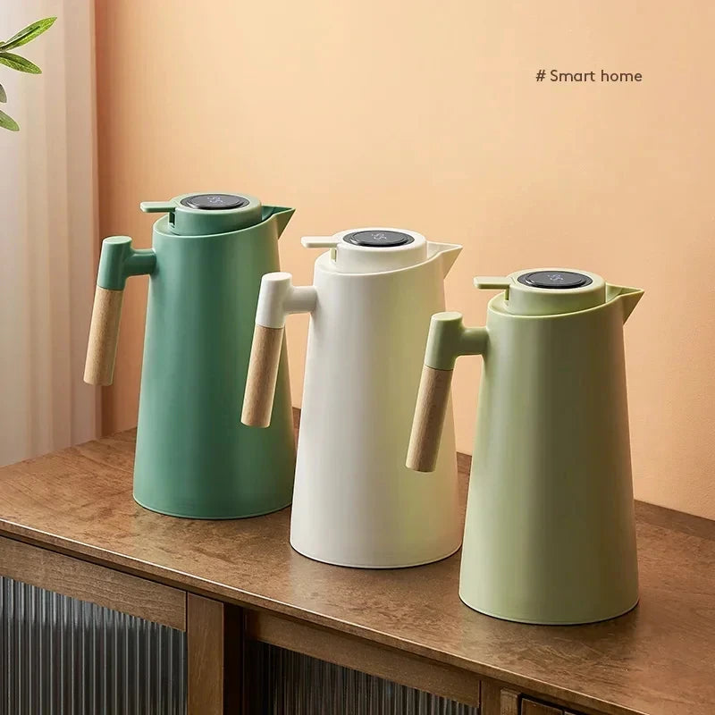 Garrafa Térmica Smart Wood com Display LED - 1000ML