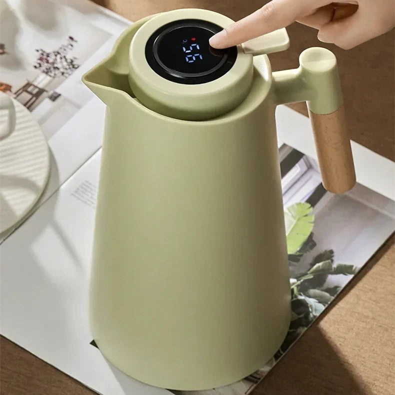 Garrafa Térmica Smart Wood com Display LED - 1000ML