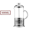 Portable French Press Coffee Maker Stainless Steel Coffee Percolator Durable Heat Resistant Glass For Kitchen Travel Camping