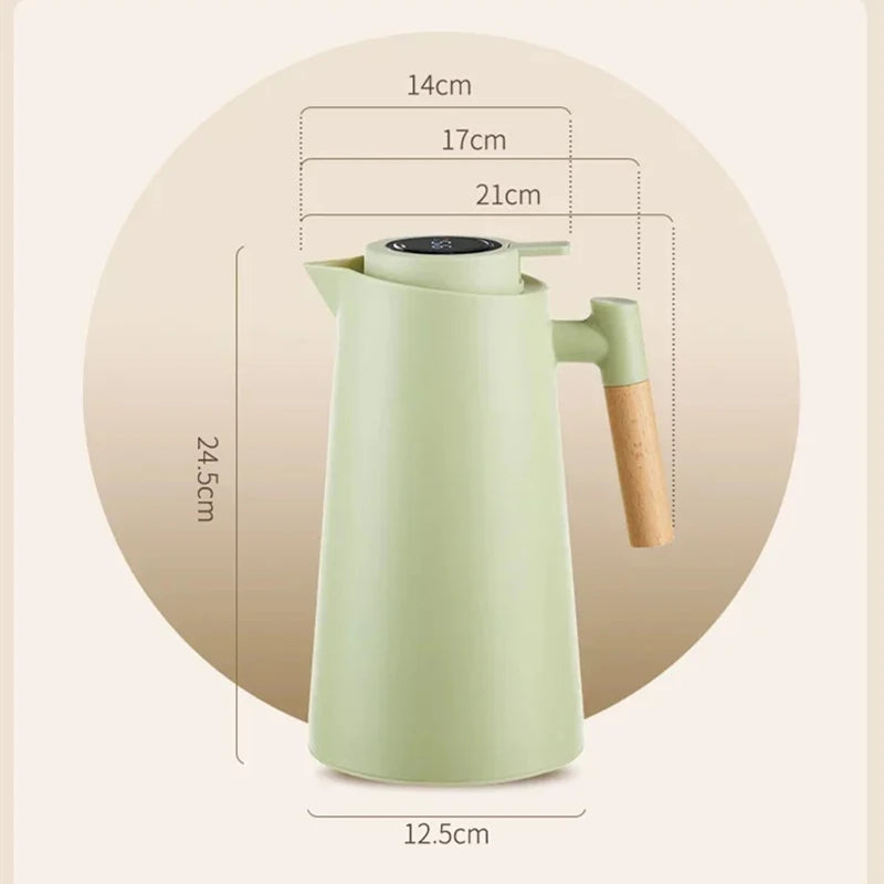 Garrafa Térmica Smart Wood com Display LED - 1000ML