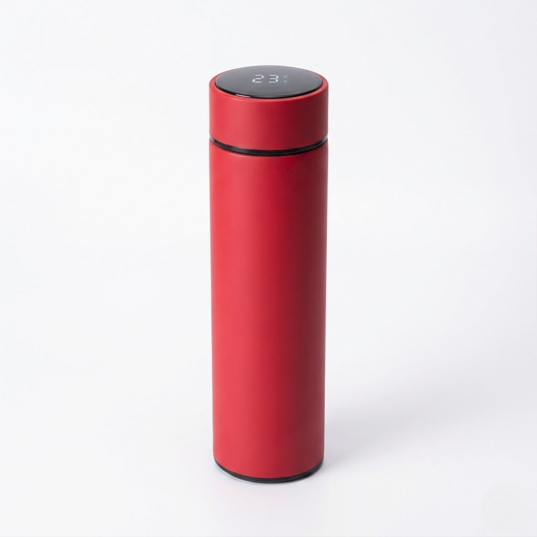 Garrafa Térmica Inox com Display LED Digital de Temperatura para Água, Café e Chá - 500ml