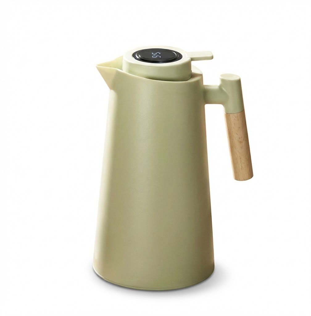 Garrafa Térmica Smart Wood com Display LED - 1000ML