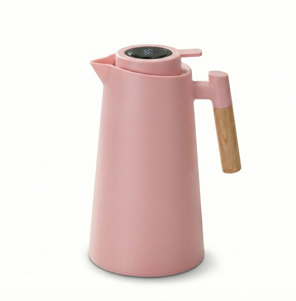 Garrafa Térmica Smart Wood com Display LED - 1000ML