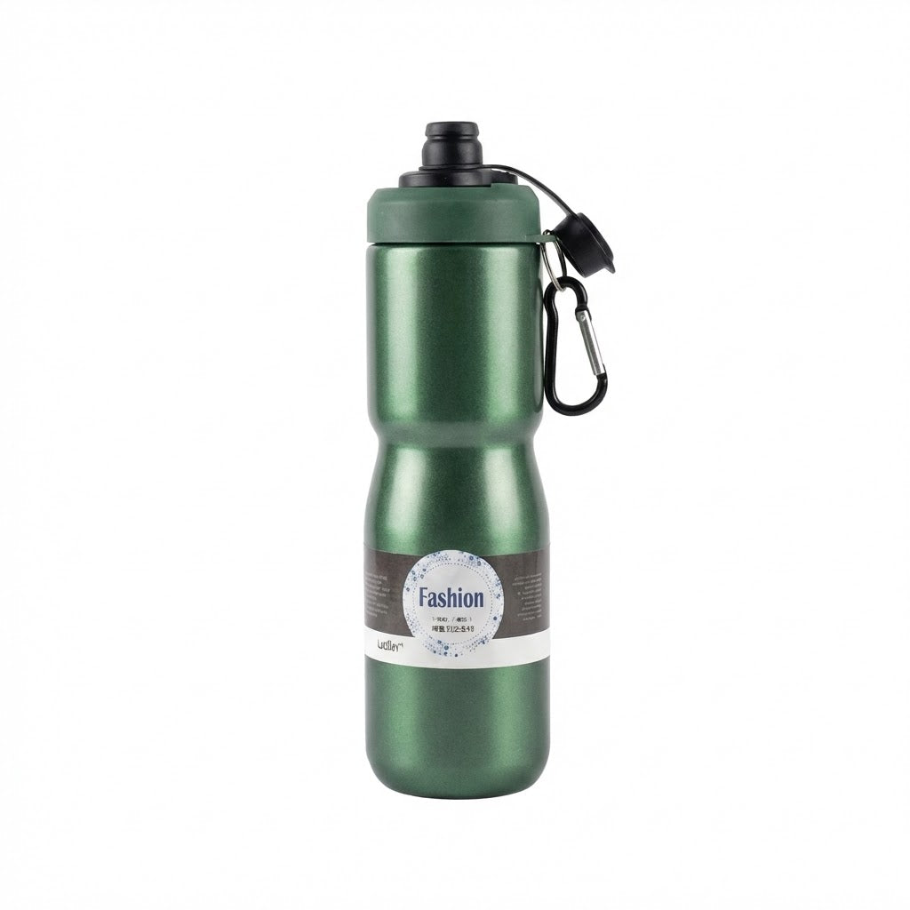 Garrafa Térmica Inox Estilo Squeeze Esportiva para Academia e Crossfit com Gancho - 550ml