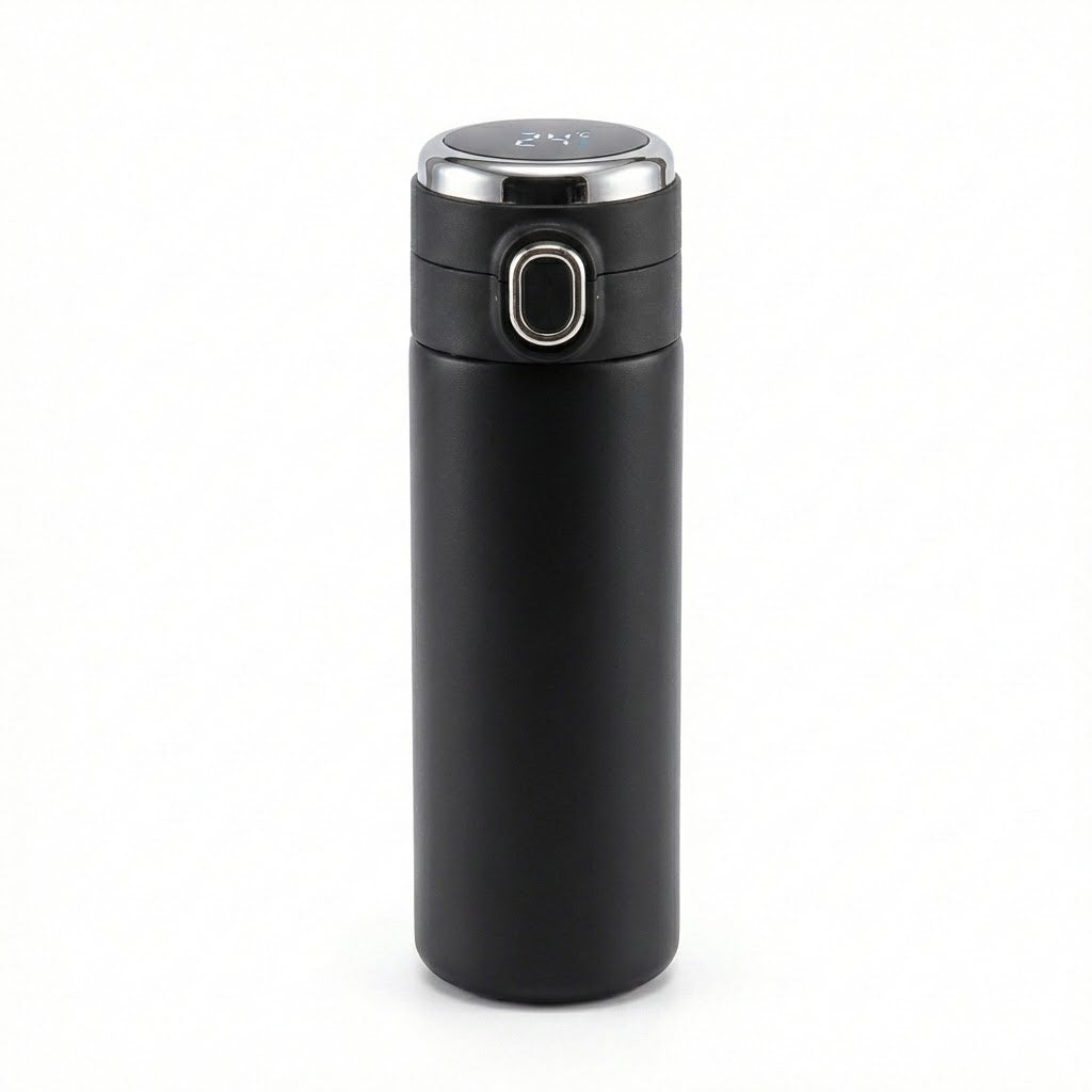Garrafa Térmica Inox Unissex com Display LED de Temperatura e Trava de Segurança - 400ml