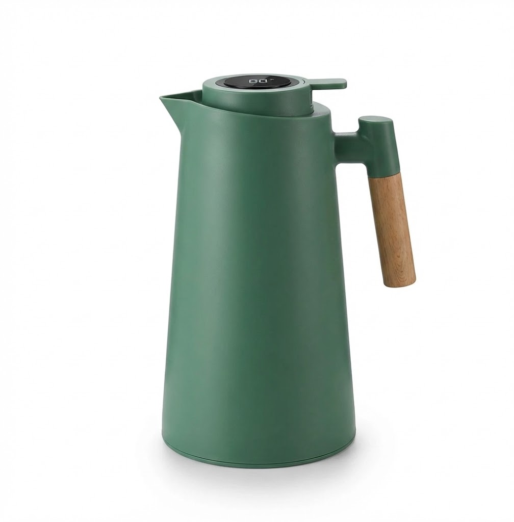 Garrafa Térmica Smart Wood com Display LED - 1000ML